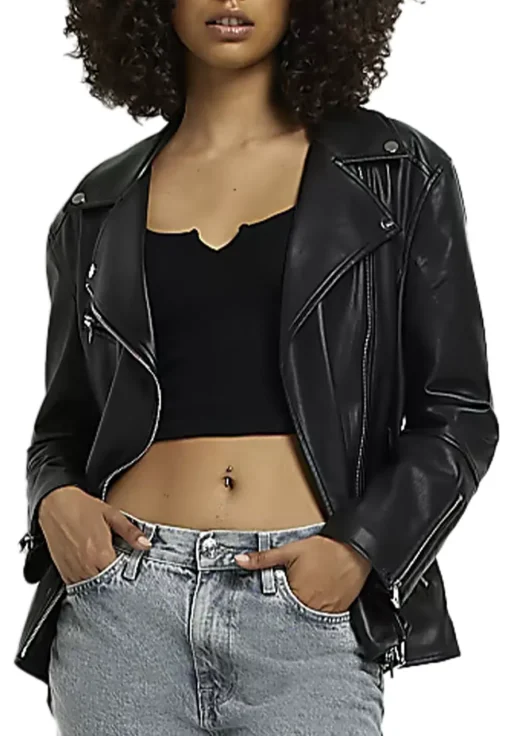 womens-belted-black-faux-leather-biker-jacket