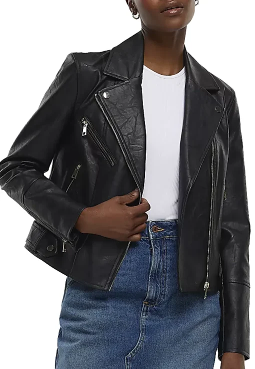 womens-black-faux-leather-biker-jacket