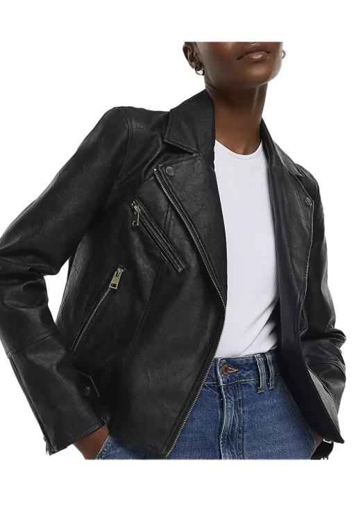 womens-black-faux-leather-biker-jacket