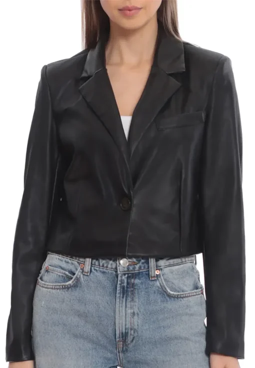 womens-black-faux-leather-cropped-blazer