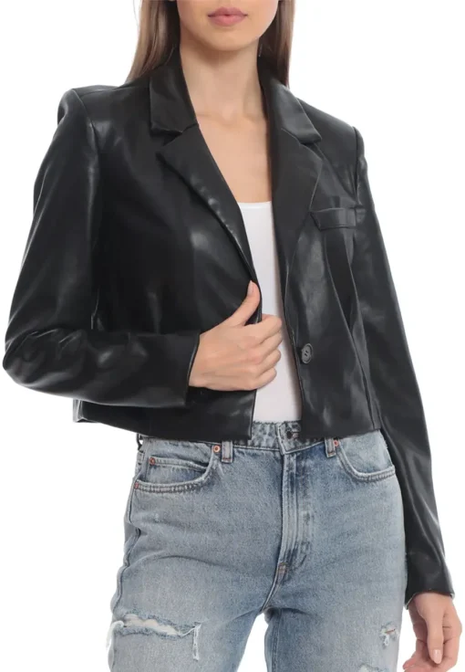 womens-black-faux-leather-cropped-blazer