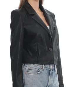 womens-black-faux-leather-cropped-blazer