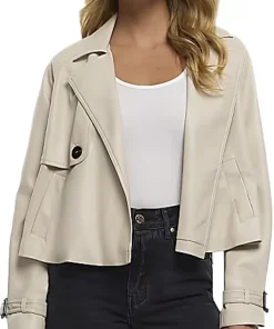 womens-cream-faux-leather-crop-trench-jacket