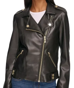 womens-fitted-classic-black-faux-leather-jacket