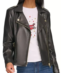 womens-fitted-classic-black-faux-leather-jacket