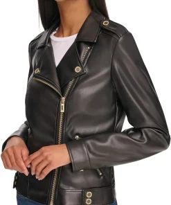 womens-fitted-classic-black-faux-leather-jacket