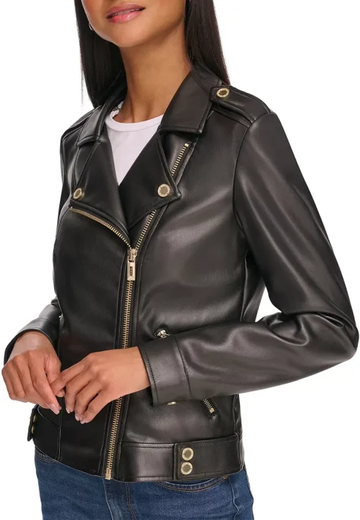 womens-fitted-classic-black-faux-leather-jacket