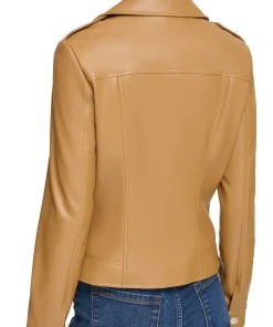 womens-fitted-classic-camel-faux-leather-jacket