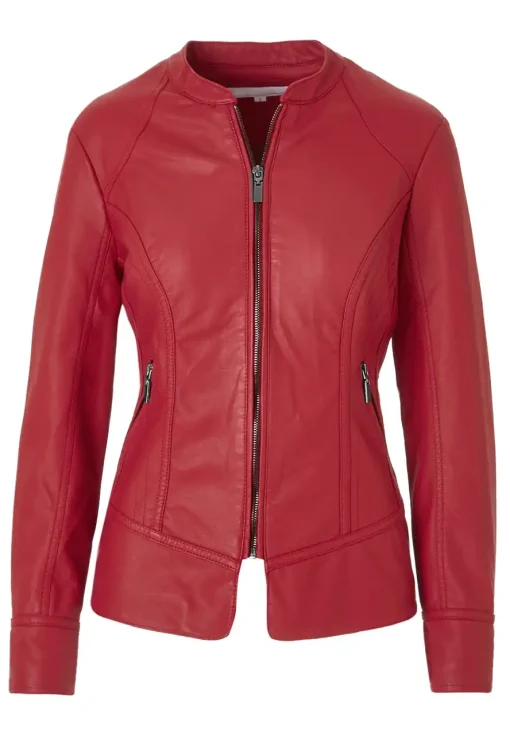 womens-red-faux-leather-split-jacket