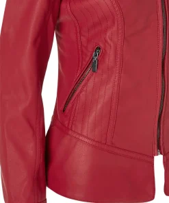 womens-red-faux-leather-split-jacket