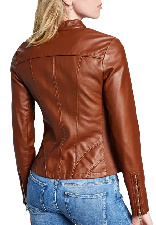 womens-slim-fit-brown-moto-faux-leather-jacket