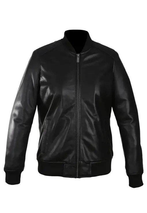 womens-trendy-black-bomber-faux-leather-jacket