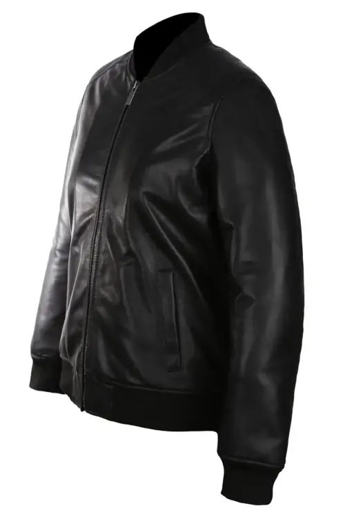 womens-trendy-black-bomber-faux-leather-jacket