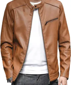 mens-stand-collar-vintage-brown-faux-leather-moto-jacket