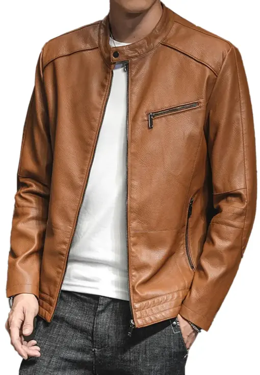 mens-stand-collar-vintage-brown-faux-leather-moto-jacket