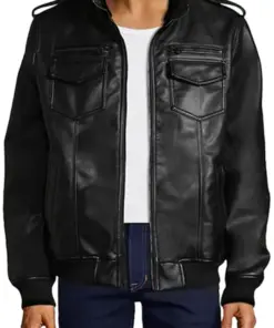 black-bomber-mens-faux-leather-jacket