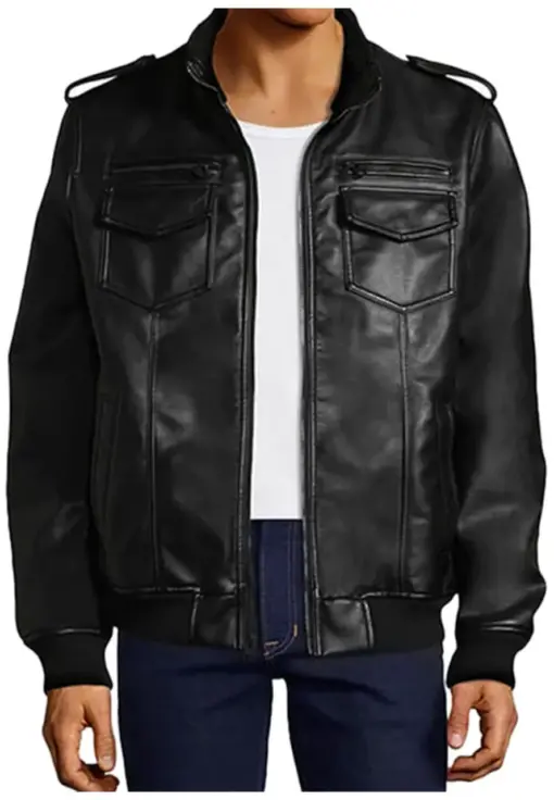 black-bomber-mens-faux-leather-jacket