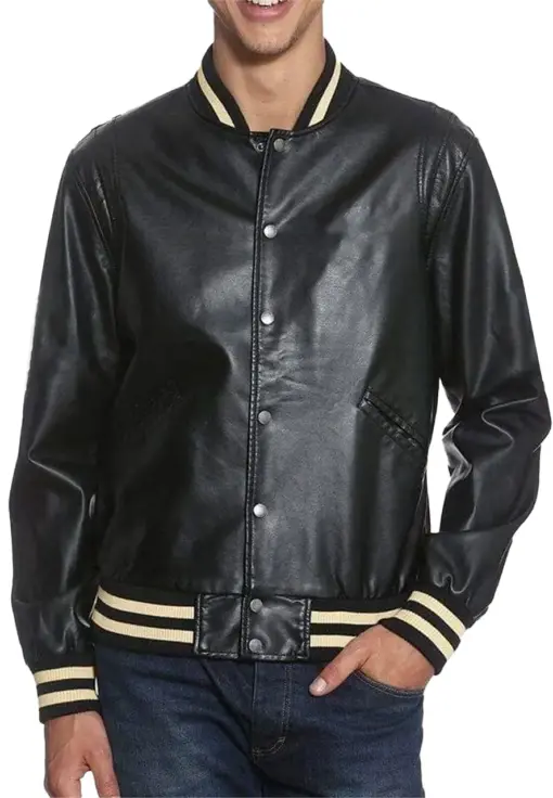 mens-black-varsity-faux-leather-bomber-jacket