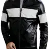 mens-black-white-faux-leather-jacket