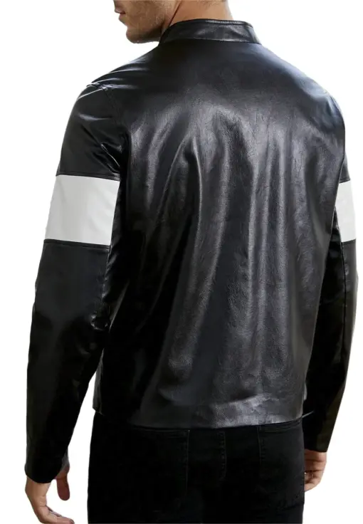 mens-black-white-faux-leather-jacket