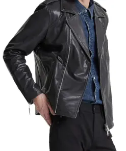 mens-charcoal-black-faux-leather-biker-jacket