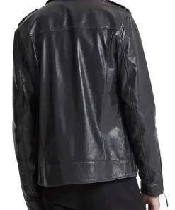 mens-charcoal-black-faux-leather-biker-jacket