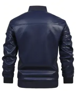 mens-classic-blue-faux-leather-bomber-jacket