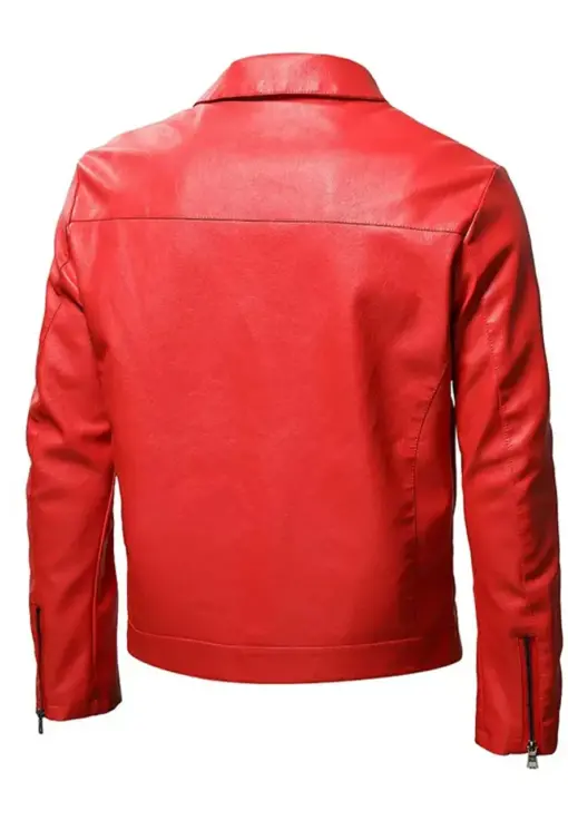 mens-classic-collar-red-faux-leather-biker-jacket