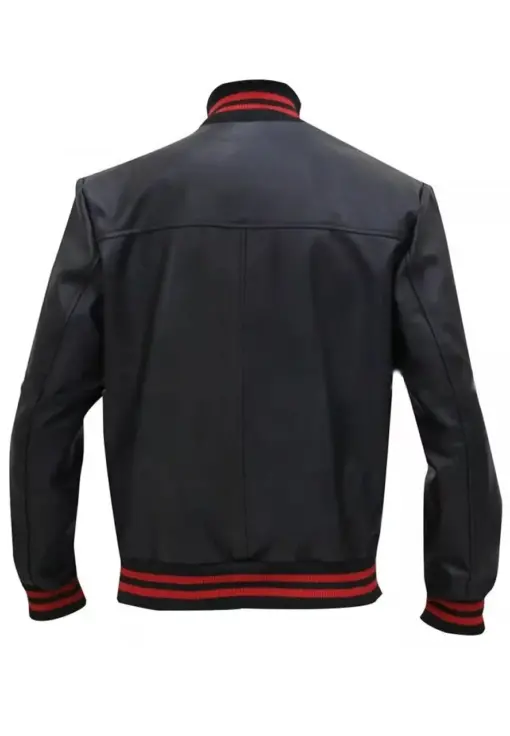 mens-designer-black-faux-leather-bomber-jacket