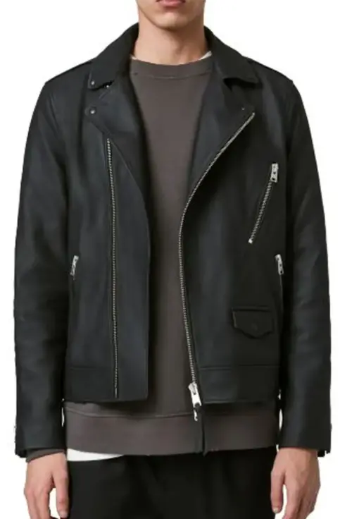 mens-elegant-black-biker-faux-leather-jacket