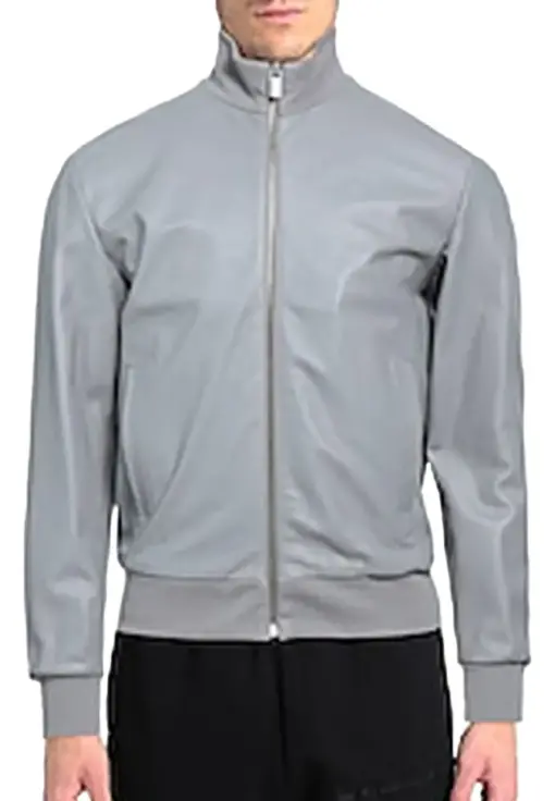 mens-faux-leather-gray-bomber-jacket