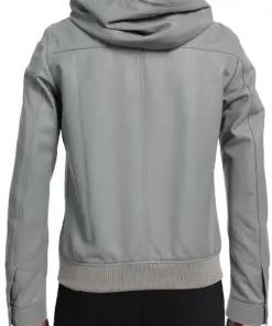 mens-grey-faux-leather-hooded-bomber-jacket