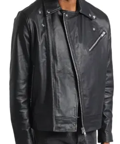 mens-lapel-collar-black-biker-faux-leather-jacket