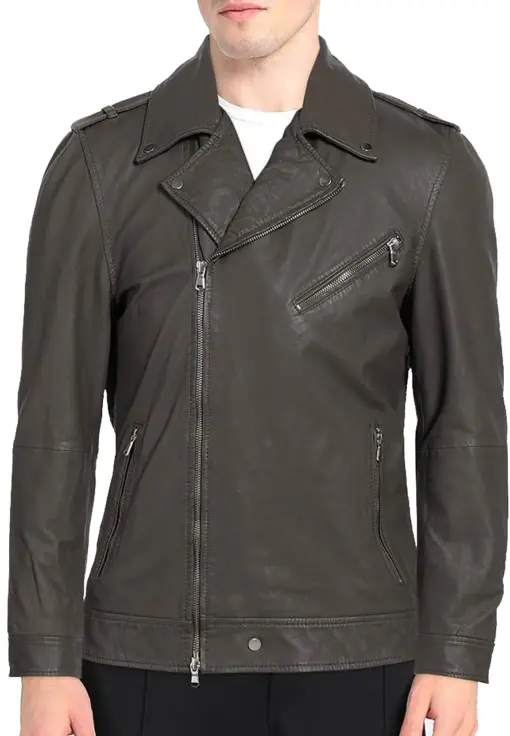 mens-lapel-collar-dark-gray-faux-leather-biker-jacket