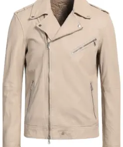 mens-lapel-collar-light-grey-faux-leather-biker-jacket