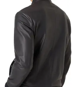 mens-midnight-black-faux-leather-bomber-jacket