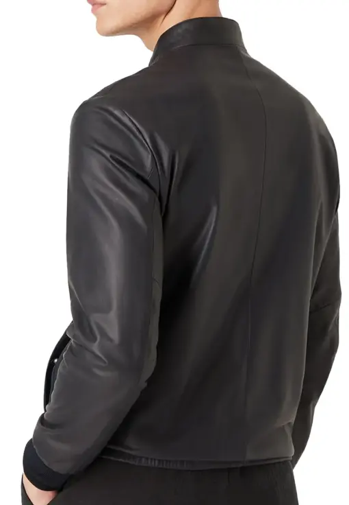 mens-midnight-black-faux-leather-bomber-jacket