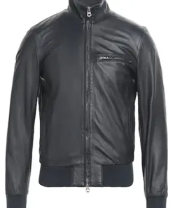 mens-midnight-bomber-blue-faux-leather-jacket