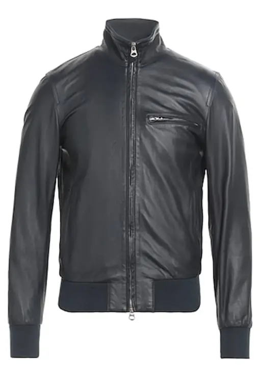 mens-midnight-bomber-blue-faux-leather-jacket