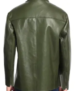 mens-military-green-faux-leather-jacket