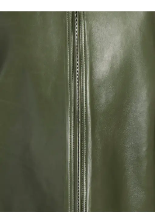 mens-military-green-faux-leather-jacket