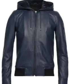 mens-night-blue-faux-leather-hooded-bomber-jacket