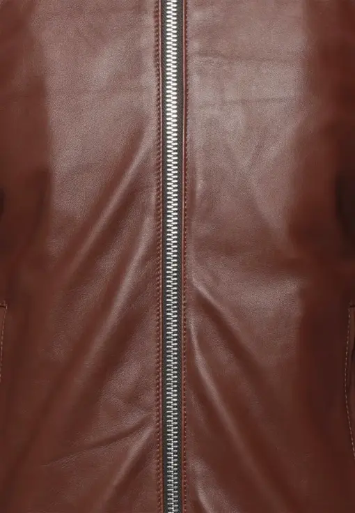 mens-plain-chocolate-brown-faux-leather-jacket