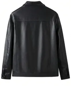 mens-regular-fit-faux-leather-black-jacket