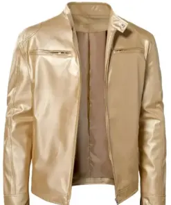 mens-stand-collar-gold-faux-leather-biker-jacket