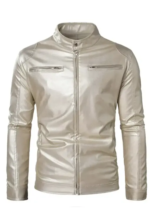 mens-stand-collar-silver-faux-leather-biker-jacket