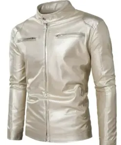 mens-stand-collar-silver-faux-leather-biker-jacket