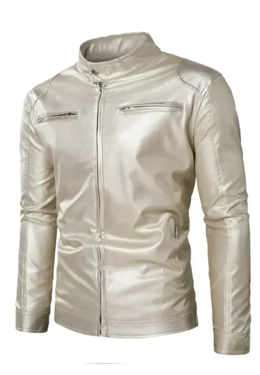 mens-stand-collar-silver-faux-leather-biker-jacket