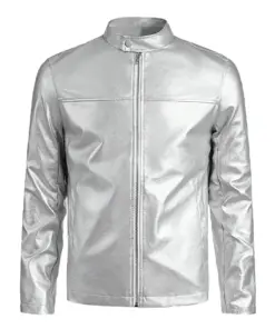 mens-stand-collar-silver-faux-leather-jacket