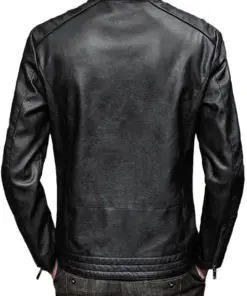 mens-stand-collar-vintage-black-faux-leather-moto-jacket